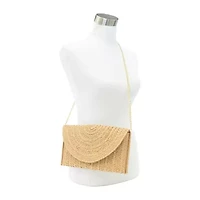 SOL and MER Straw Lurex Clutch