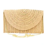 SOL and MER Straw Lurex Clutch