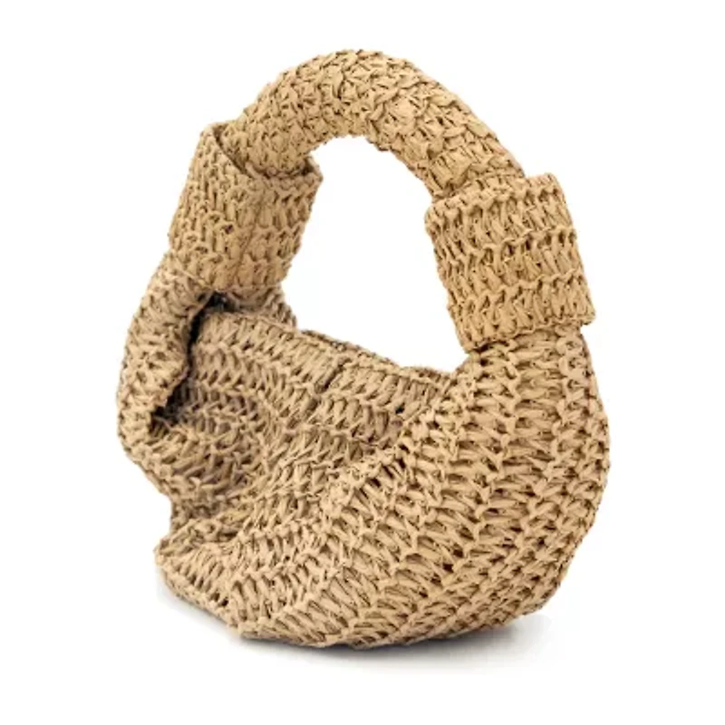 SOL and MER Crochet Croissant Clutch