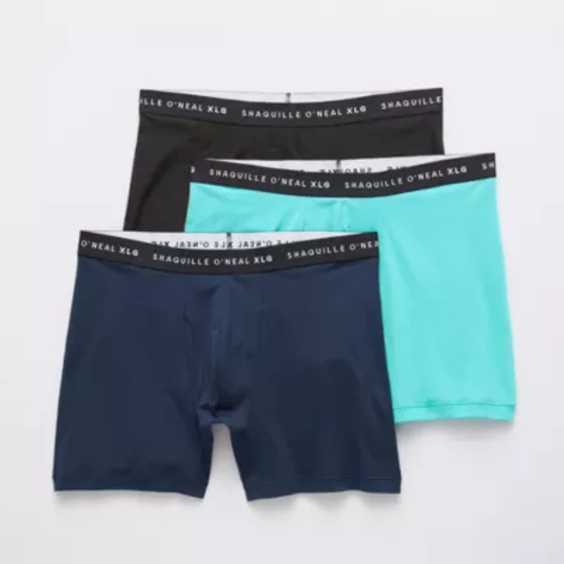 Shaquille O'Neal XLG Mens Big and Tall 3 Pack Boxer Briefs 346161