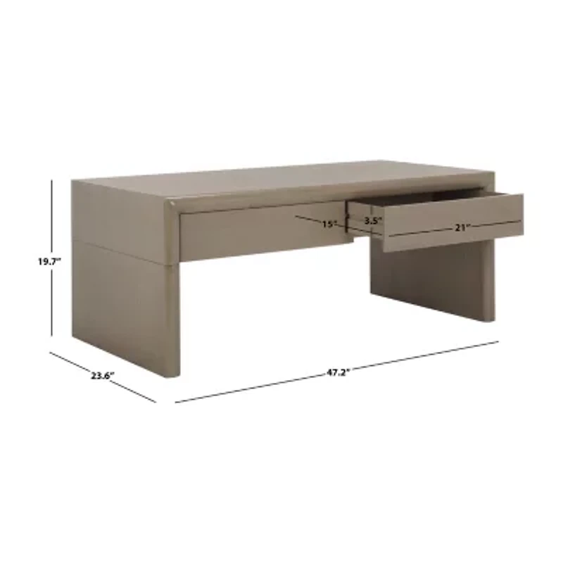 Safavieh Rune Storage 2-Drawer Coffee Table