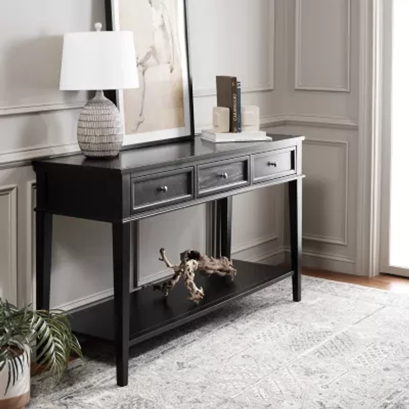 Manelin Storage 3-Drawer Console Table