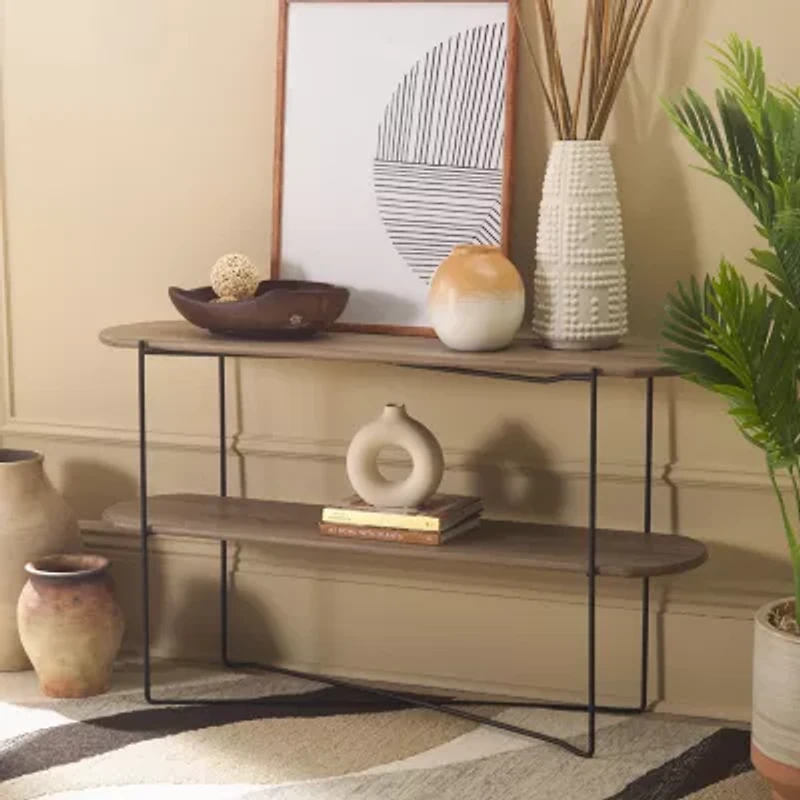 Marlee Storage Metal Console Table