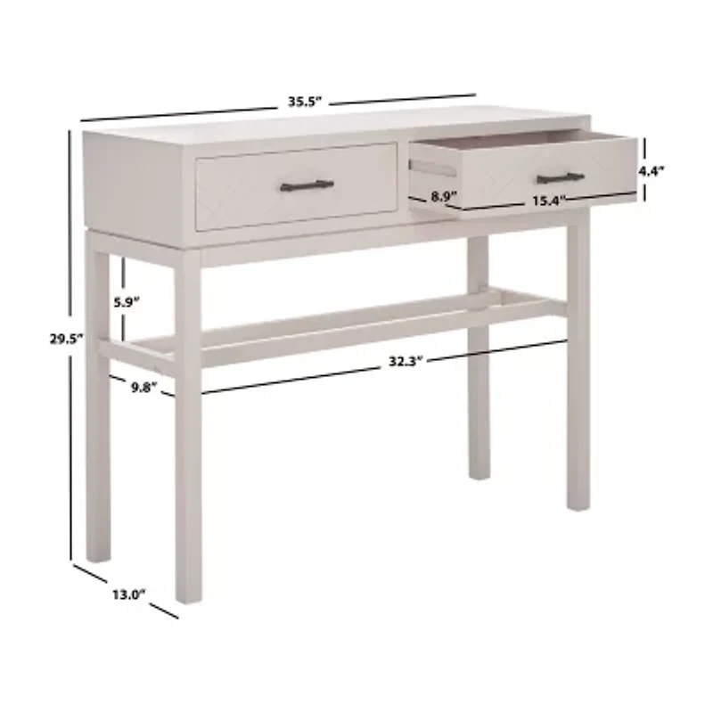 Safavieh Ajana Storage 2-Drawer Console Table
