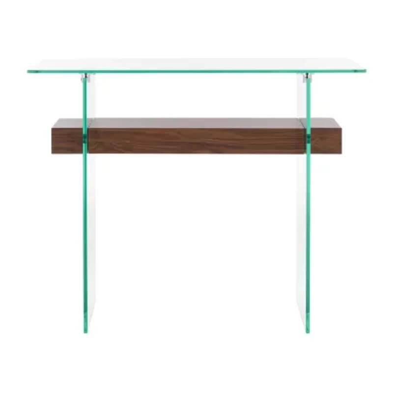 Kayley Storage Glass Console Table
