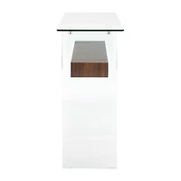 Kayley Storage Glass Console Table