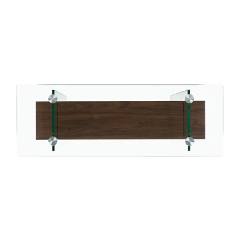 Kayley Storage Glass Console Table