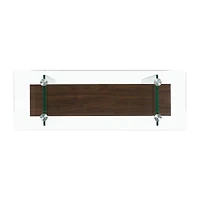 Kayley Storage Glass Console Table
