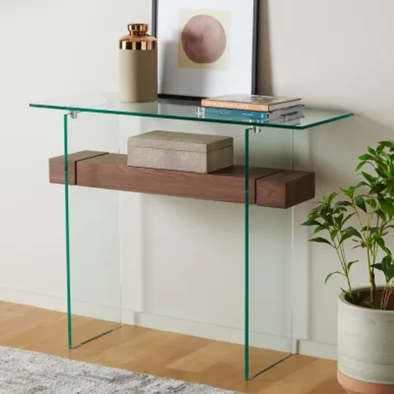 Safavieh Kayley Storage Glass Console Table