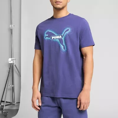PUMA Mens Crew Neck Short Sleeve Regular Fit Graphic T-Shirt