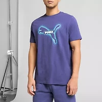 PUMA Mens Crew Neck Short Sleeve Regular Fit Graphic T-Shirt