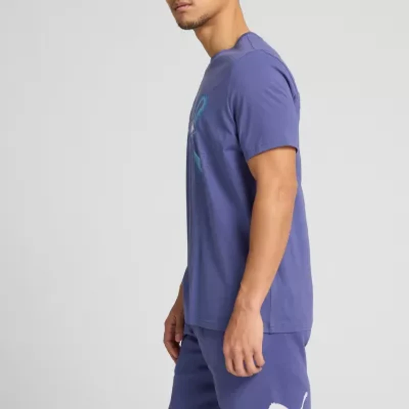 PUMA Mens Crew Neck Short Sleeve Regular Fit Graphic T-Shirt