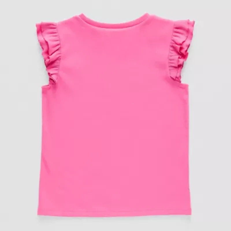 Thereabouts Little & Big Kid Girls Round Neck Short Sleeve T-Shirt