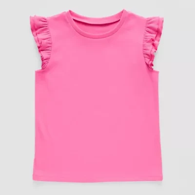 Thereabouts Little & Big Kid Girls Round Neck Short Sleeve T-Shirt