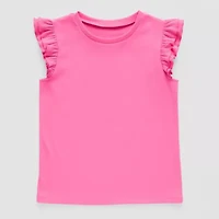 Thereabouts Little & Big Kid Girls Round Neck Short Sleeve T-Shirt