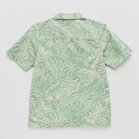 Thereabouts Little & Big Kid Boys Short Sleeve Fitted Sleeve Regular Fit Button-Down Shirt