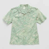 Thereabouts Little & Big Kid Boys Short Sleeve Fitted Sleeve Regular Fit Button-Down Shirt