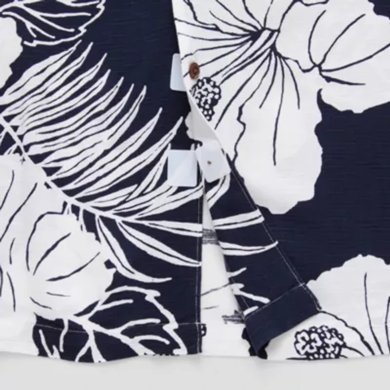 St. John's Bay Dexterity Mens Easy-on + Easy-off Short Sleeve Adaptive Camp Shirt