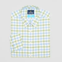 Stafford Coolmax All Season Oxford Mens Big & Tall Regular Fit Stretch Fabric Wrinkle Free Long Sleeve Plaid Dress Shirt