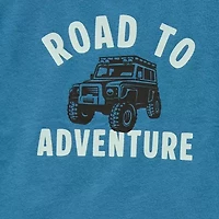 Okie Dokie Toddler & Little Boys Crew Neck Short Sleeve Relaxed Fit Graphic T-Shirt