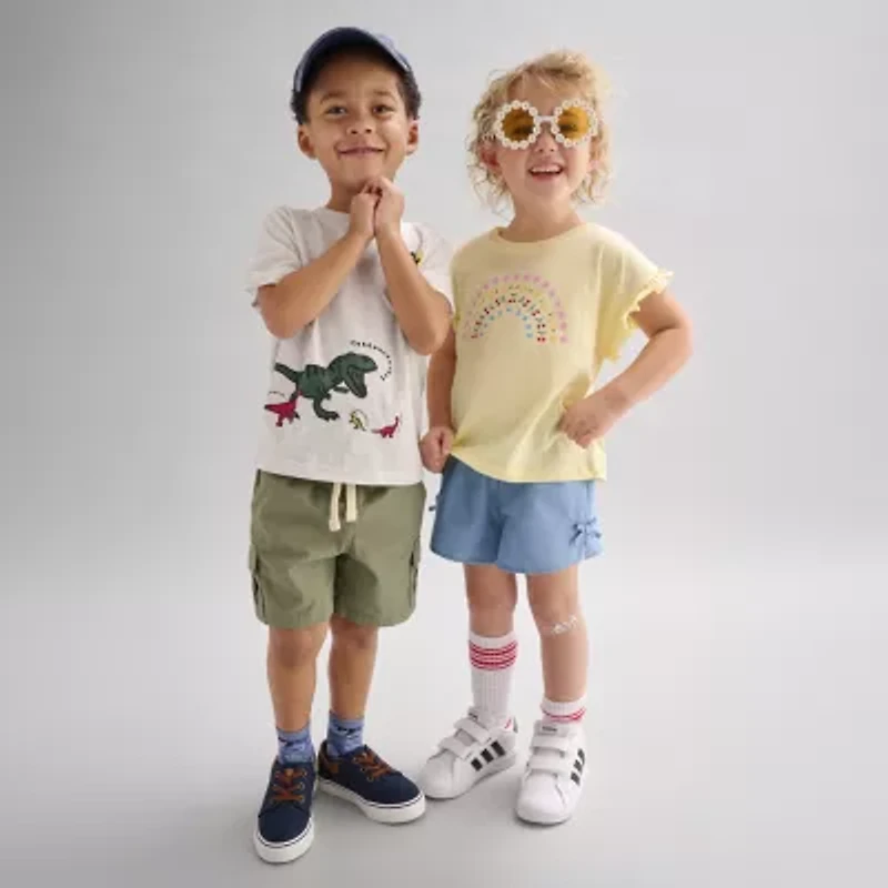 Okie Dokie Chambray Toddler & Little Girls Pull-On Short