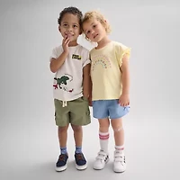 Okie Dokie Chambray Toddler & Little Girls Pull-On Short