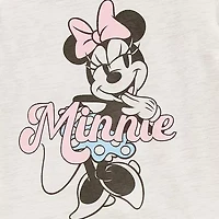 Disney Toddler Girls Crew Neck Short Sleeve Regular Fit Minnie Mouse Graphic T-Shirt