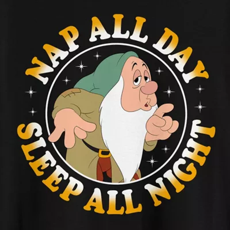 Novelty Mens Crew Neck Short Sleeve Classic Fit Seven Dwarfs Big and Tall Graphic T-Shirt