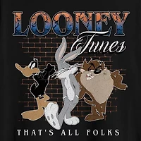 Novelty Mens Crew Neck Short Sleeve Classic Fit Looney Tunes Big and Tall Graphic T-Shirt