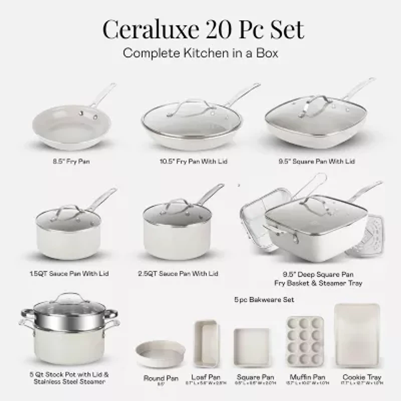 Granitestone 20-pc. Non-Stick Cookware Set