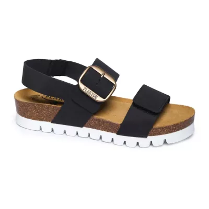 PLAKTON® Plakton Cannes Womens Adjustable Strap Footbed Sandals