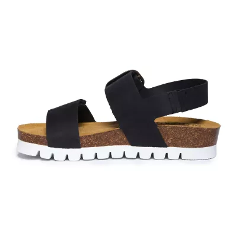 PLAKTON® Plakton Cannes Womens Adjustable Strap Footbed Sandals