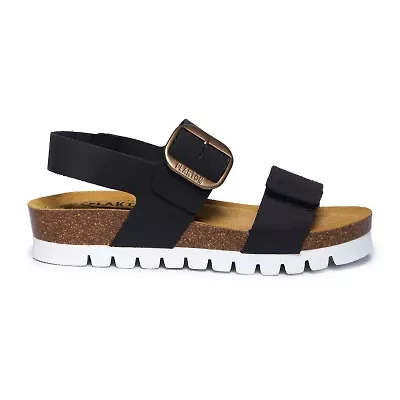 PLAKTON® Plakton Cannes Womens Adjustable Strap Footbed Sandals