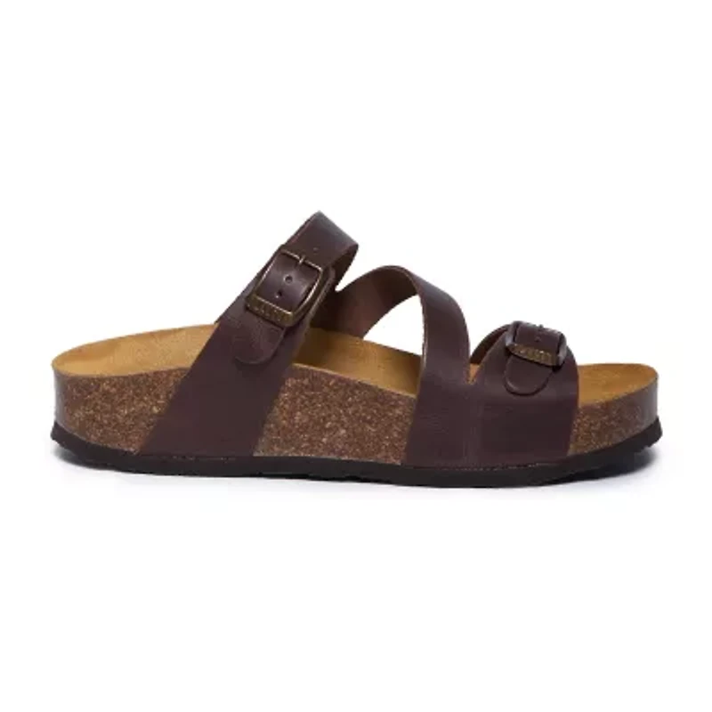 PLAKTON® Bombay Womens Adjustable Strap Footbed Sandals