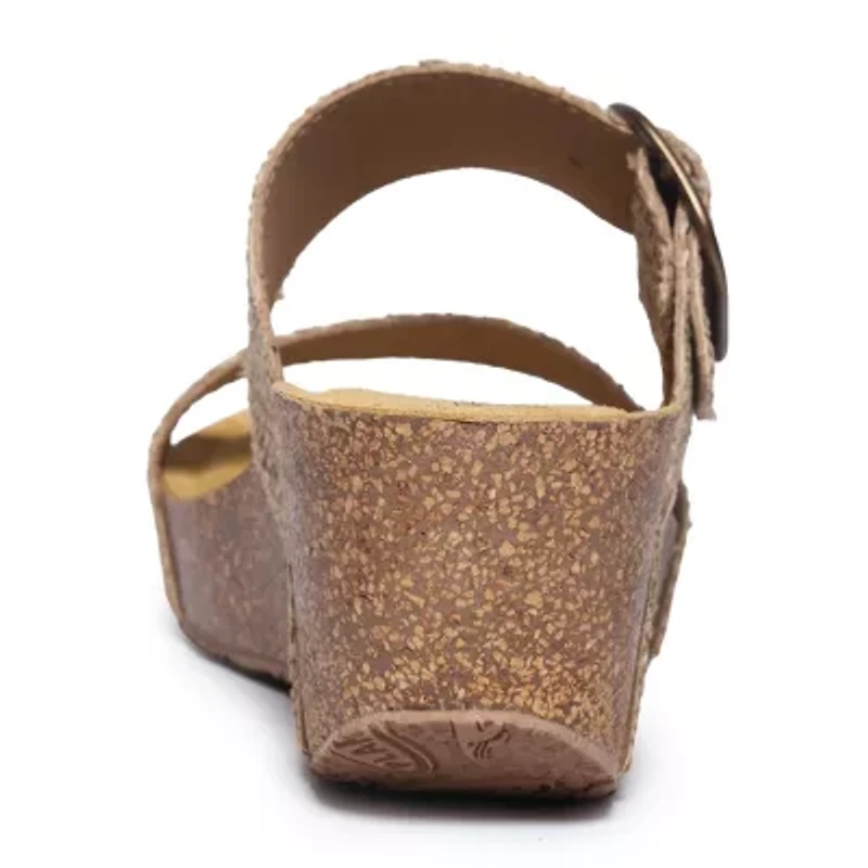 PLAKTON® Plakton Wisdom Womens Adjustable Strap Footbed Sandals