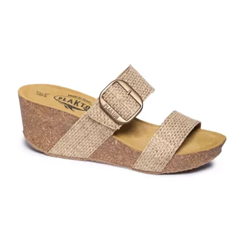 PLAKTON® Plakton Wisdom Womens Adjustable Strap Footbed Sandals
