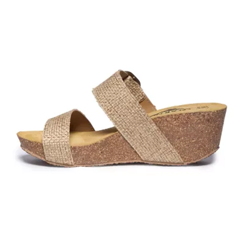 PLAKTON® Plakton Wisdom Womens Adjustable Strap Footbed Sandals