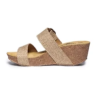 PLAKTON® Plakton Wisdom Womens Adjustable Strap Footbed Sandals