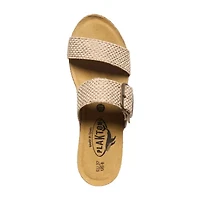 PLAKTON® Plakton Wisdom Womens Adjustable Strap Footbed Sandals