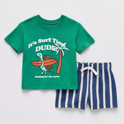 Okie Dokie Baby Boys 2-pc. Short Set