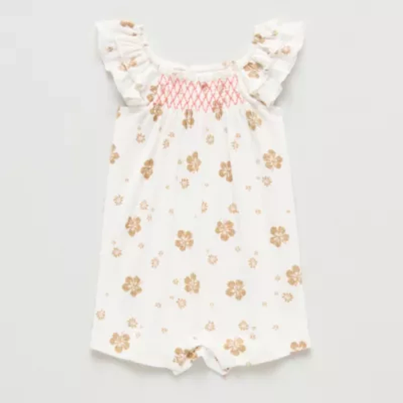 Okie Dokie Baby Girls Short Sleeve Romper