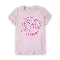 Little & Big Kid Girls Crew Neck Short Sleeve Regular Fit Star Wars Graphic T-Shirt