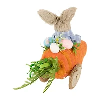 Northlight 13" Boy Bunny With Carrot Car Easter Tabletop Decor