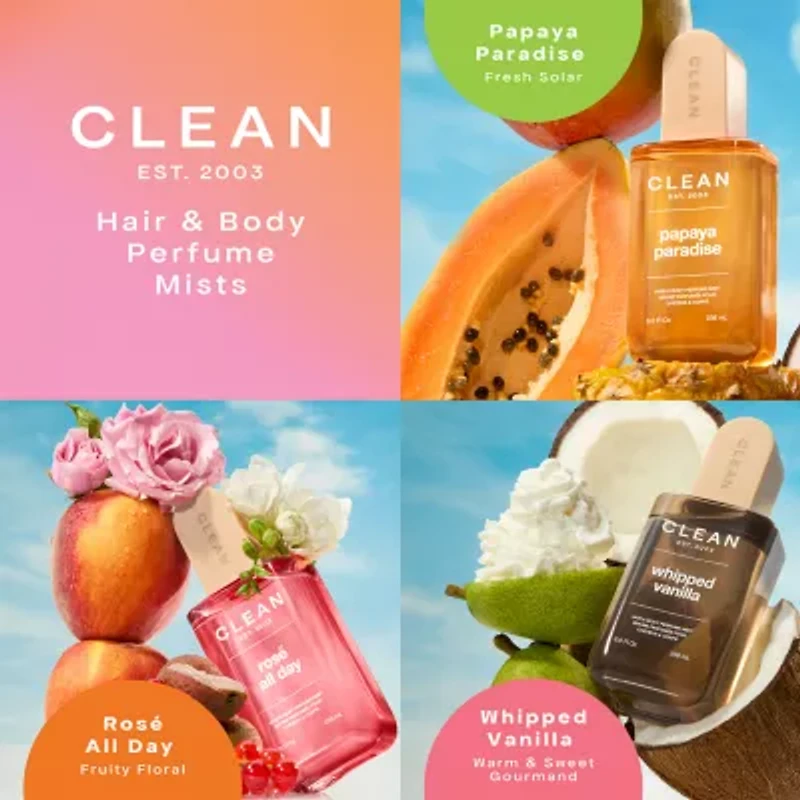 CLEAN Rosé All Day Hair and Body Perfume Mist, 8.0 oz