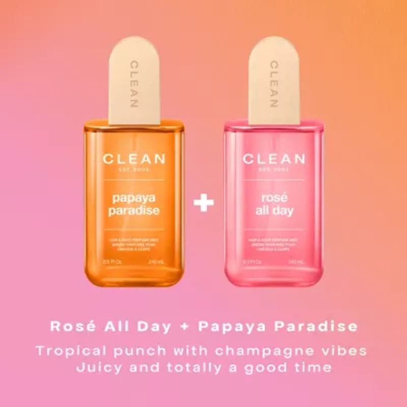 CLEAN Papaya Paradise Hair and Body Perfume Mist, 8.0 oz