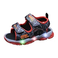 Hot Wheels Boys Adjustable Strap Footbed Sandals