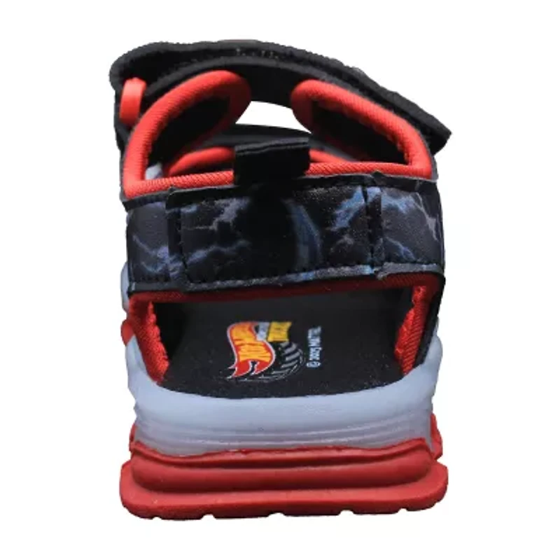 Hot Wheels Boys Adjustable Strap Footbed Sandals