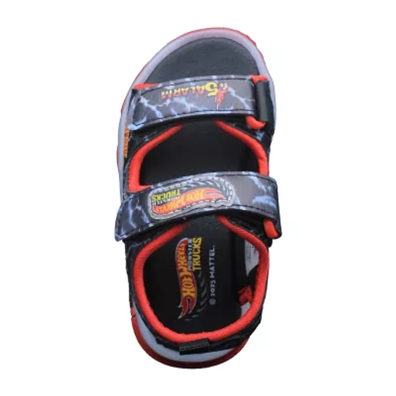 Hot Wheels Boys Adjustable Strap Footbed Sandals