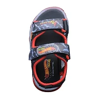 Hot Wheels Boys Adjustable Strap Footbed Sandals