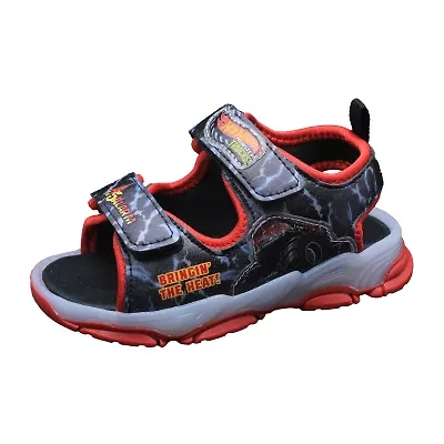 Hot Wheels Boys Adjustable Strap Footbed Sandals
